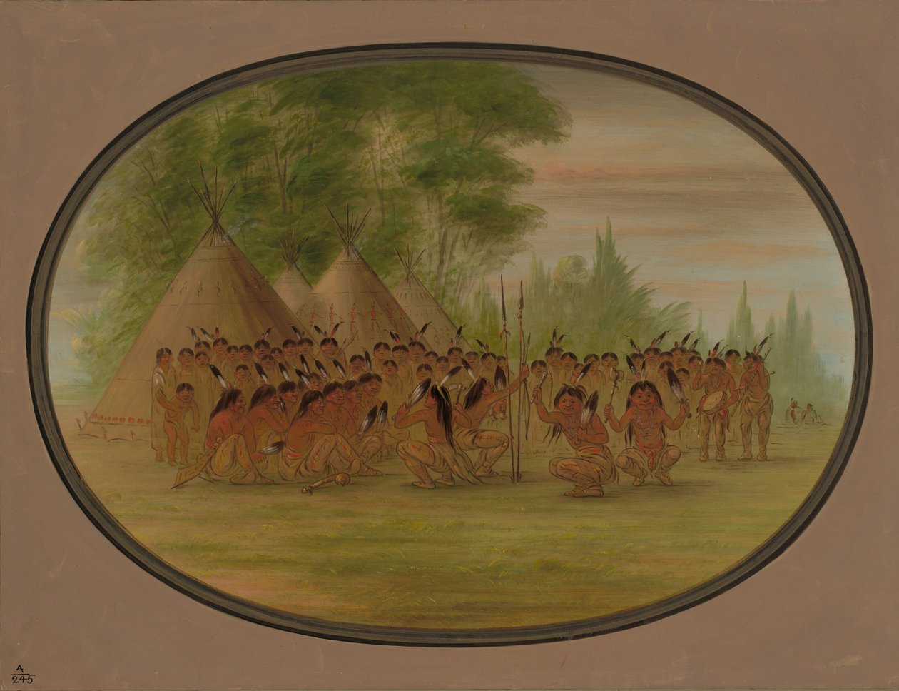 Eagle Dance - Choctaw, 18611869. tekijältä George Catlin