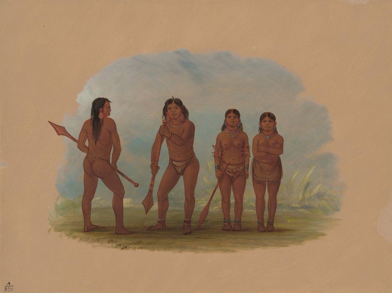 Neljä Angustura-intiaania, 18541869. tekijältä George Catlin