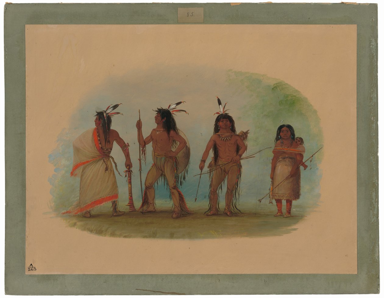 Neljä Apachee-intiaania tekijältä George Catlin