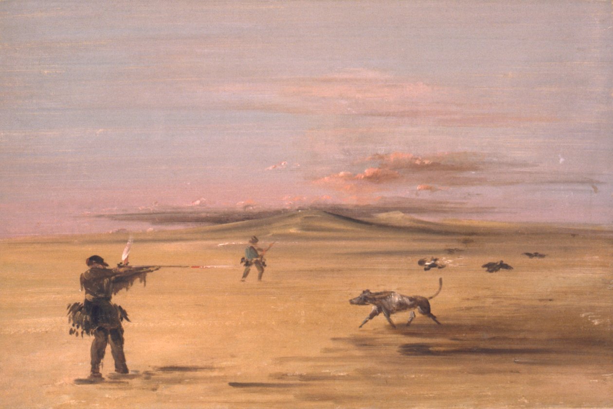 Metsäkanalintujen metsästys Missourin preerioilla tekijältä George Catlin