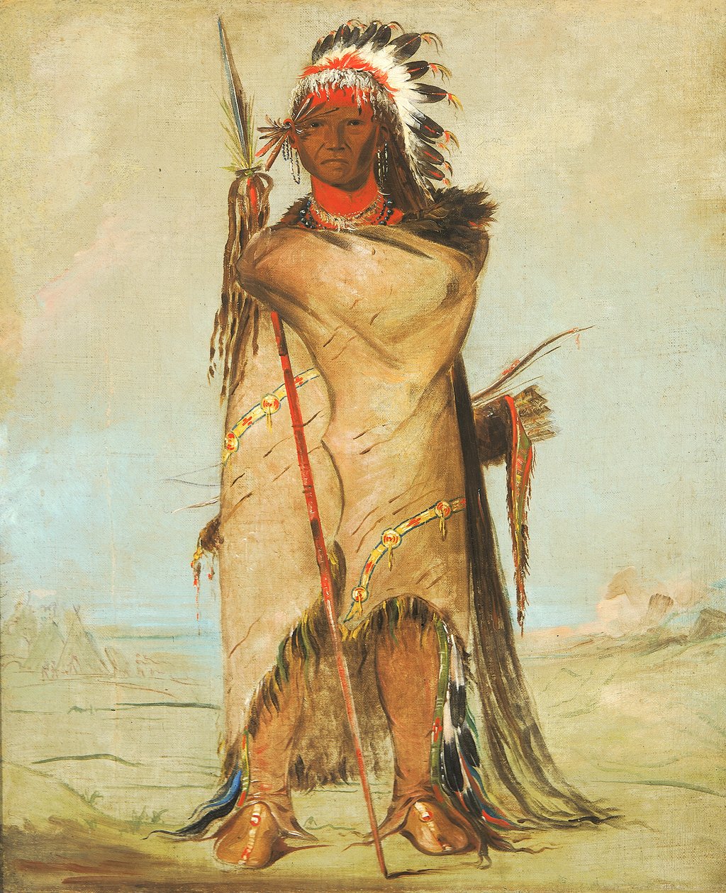 Hó-ra-tó-a, rohkea, 1832. tekijältä George Catlin