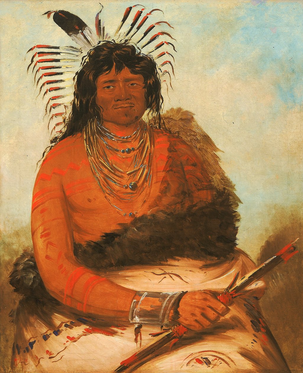Háh-nee, Majava, soturi tekijältä George Catlin