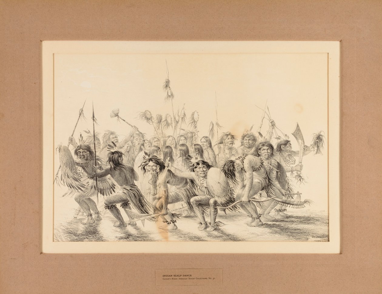 Intiaanien päänahkatanssi - ei. 31 tekijältä George Catlin
