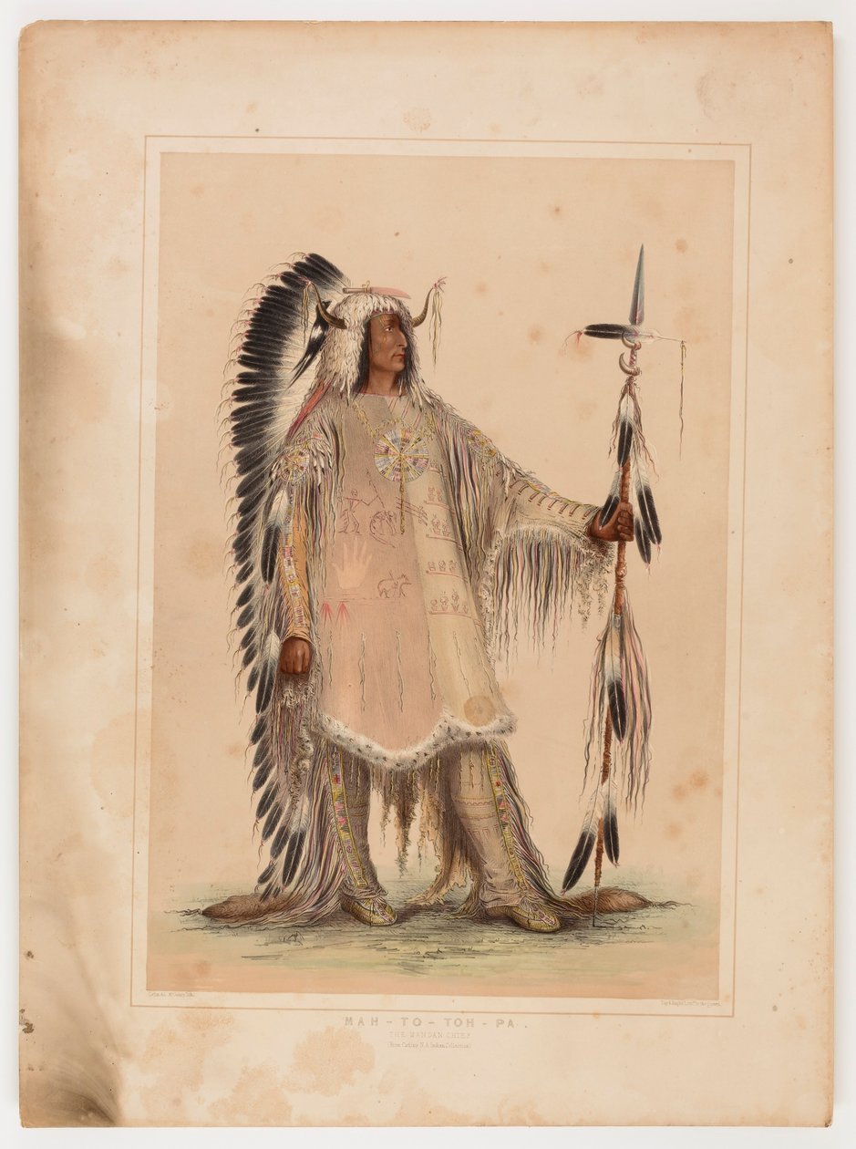 Mah-to-toh-pa, Mandan-päällikkö, - tekijältä George Catlin