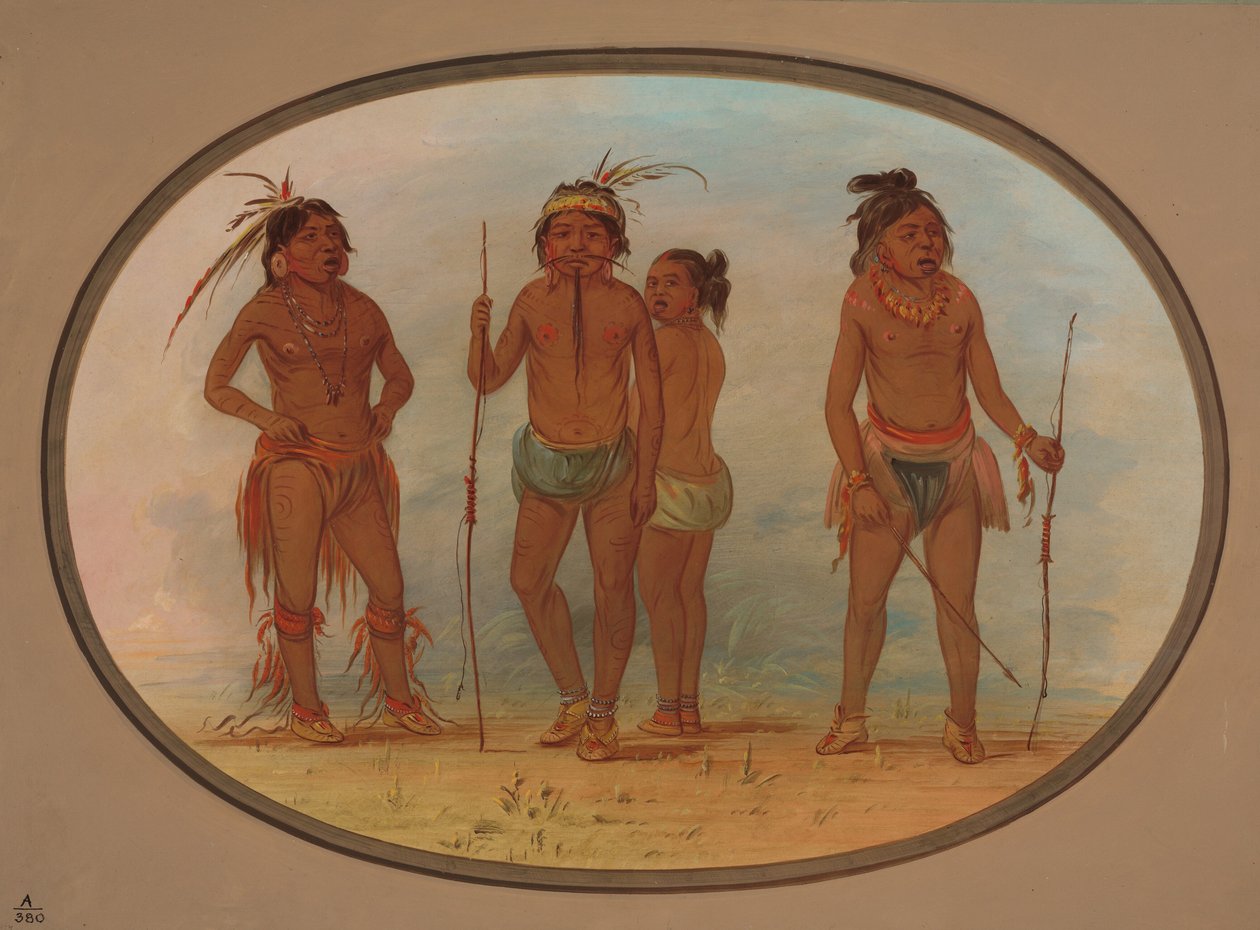 Botocudo-heimon jäsenet, 18541869. tekijältä George Catlin