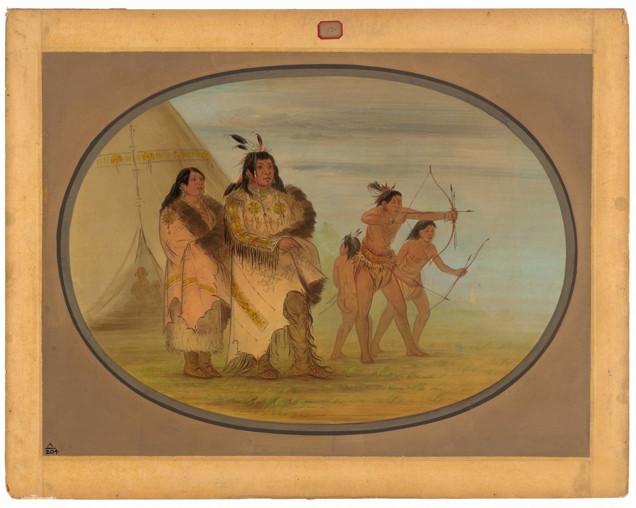 Ojibbeway-intiaanit tekijältä George Catlin