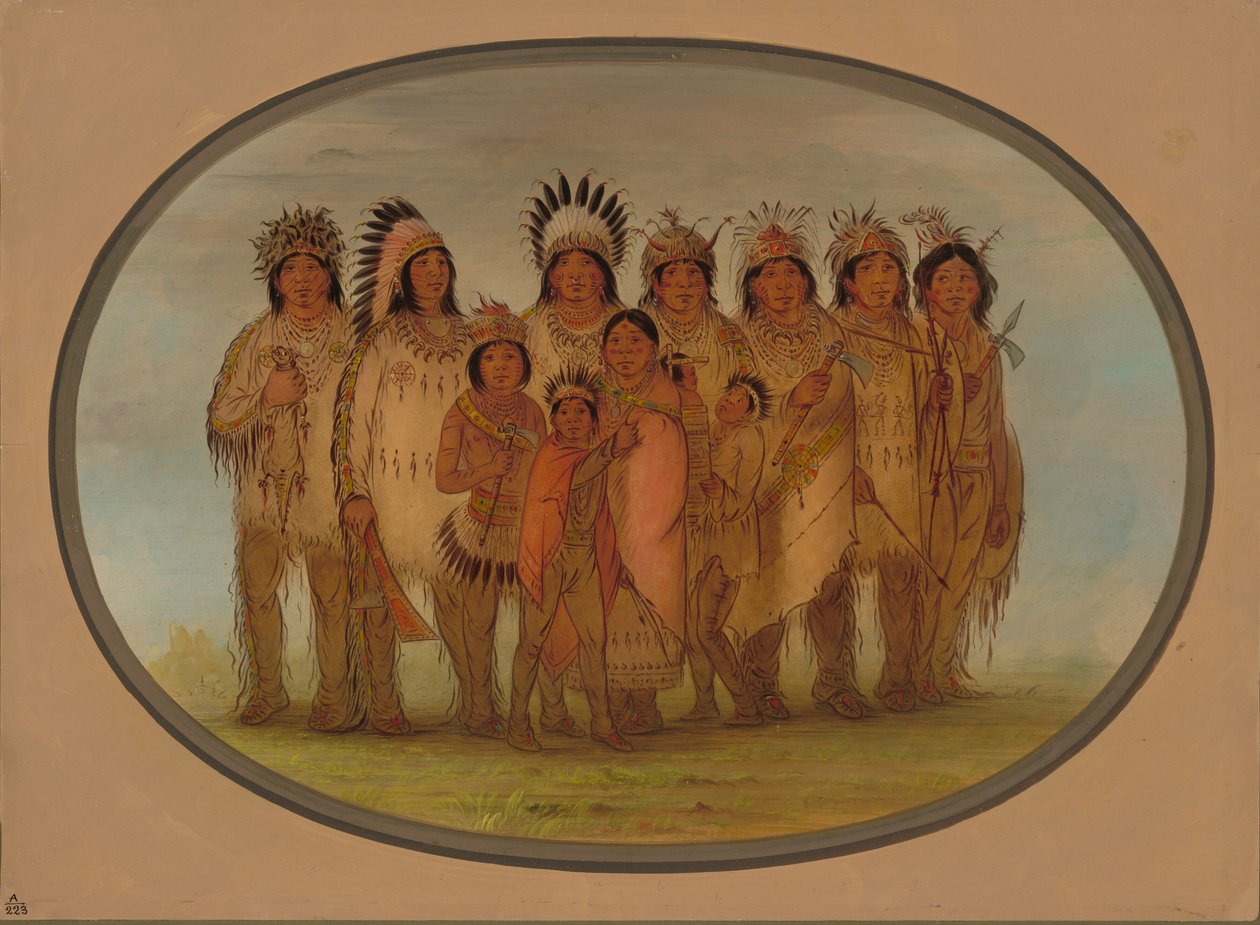 Ojibbeway-intiaanit Pariisissa, 18611869. tekijältä George Catlin