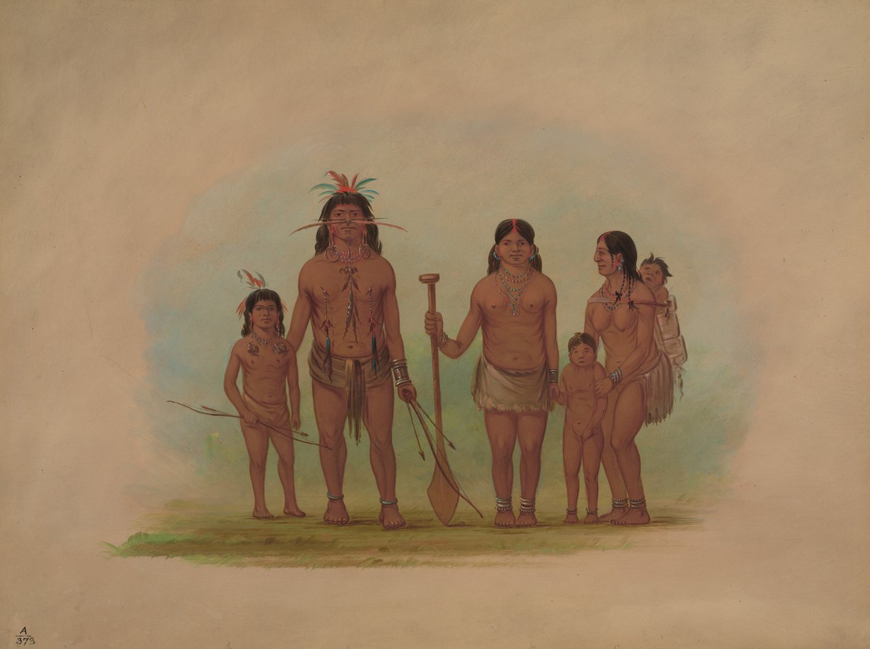 Orejonan päällikkö ja perhe, 18541869. tekijältä George Catlin
