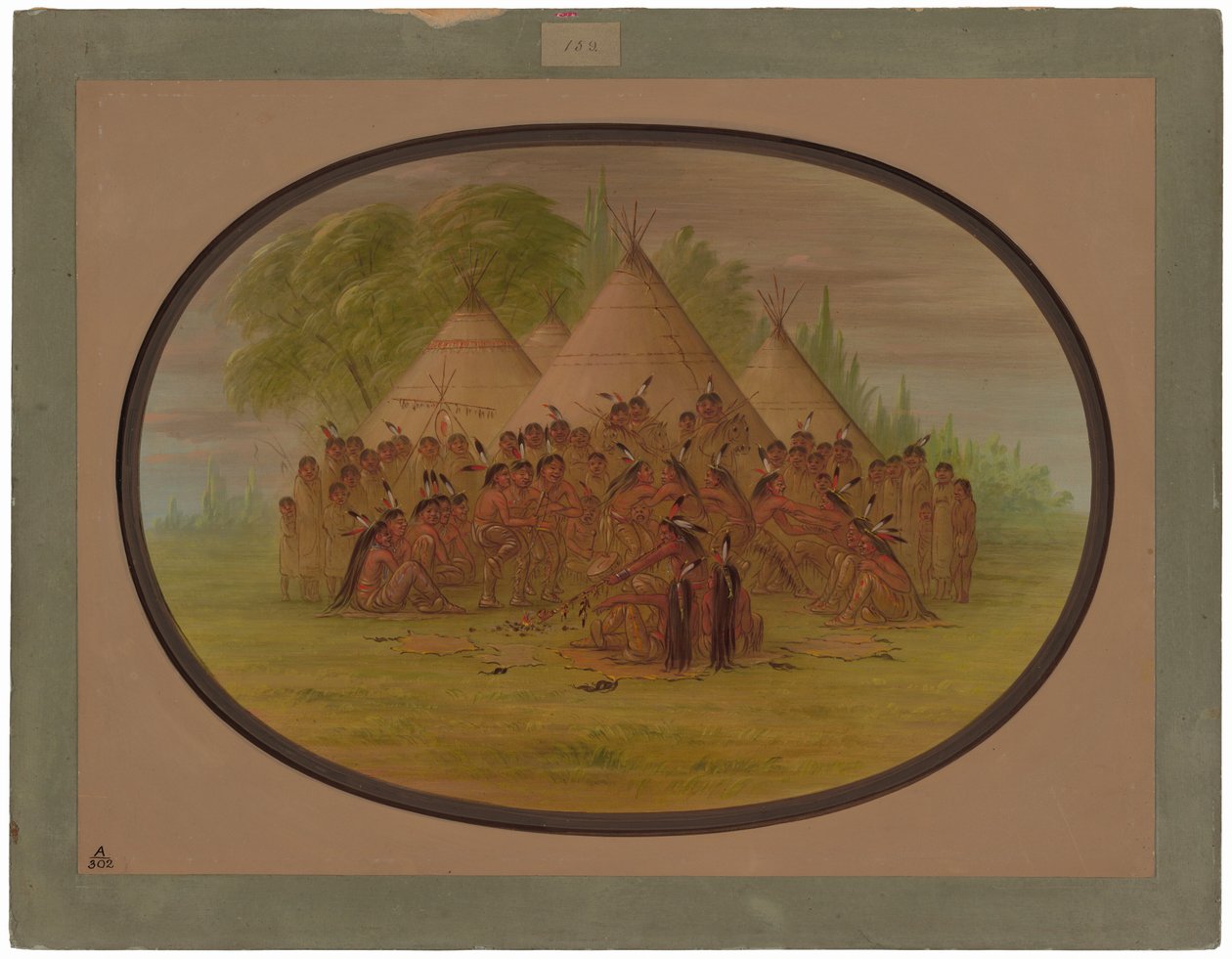 Pipe Dance - Assinneboine tekijältä George Catlin