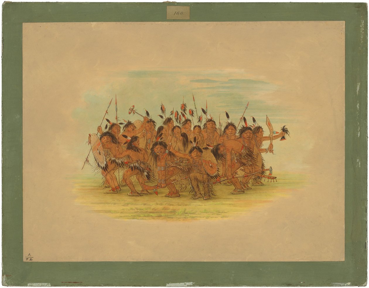 Hiuspohjatanssi - Sioux tekijältä George Catlin