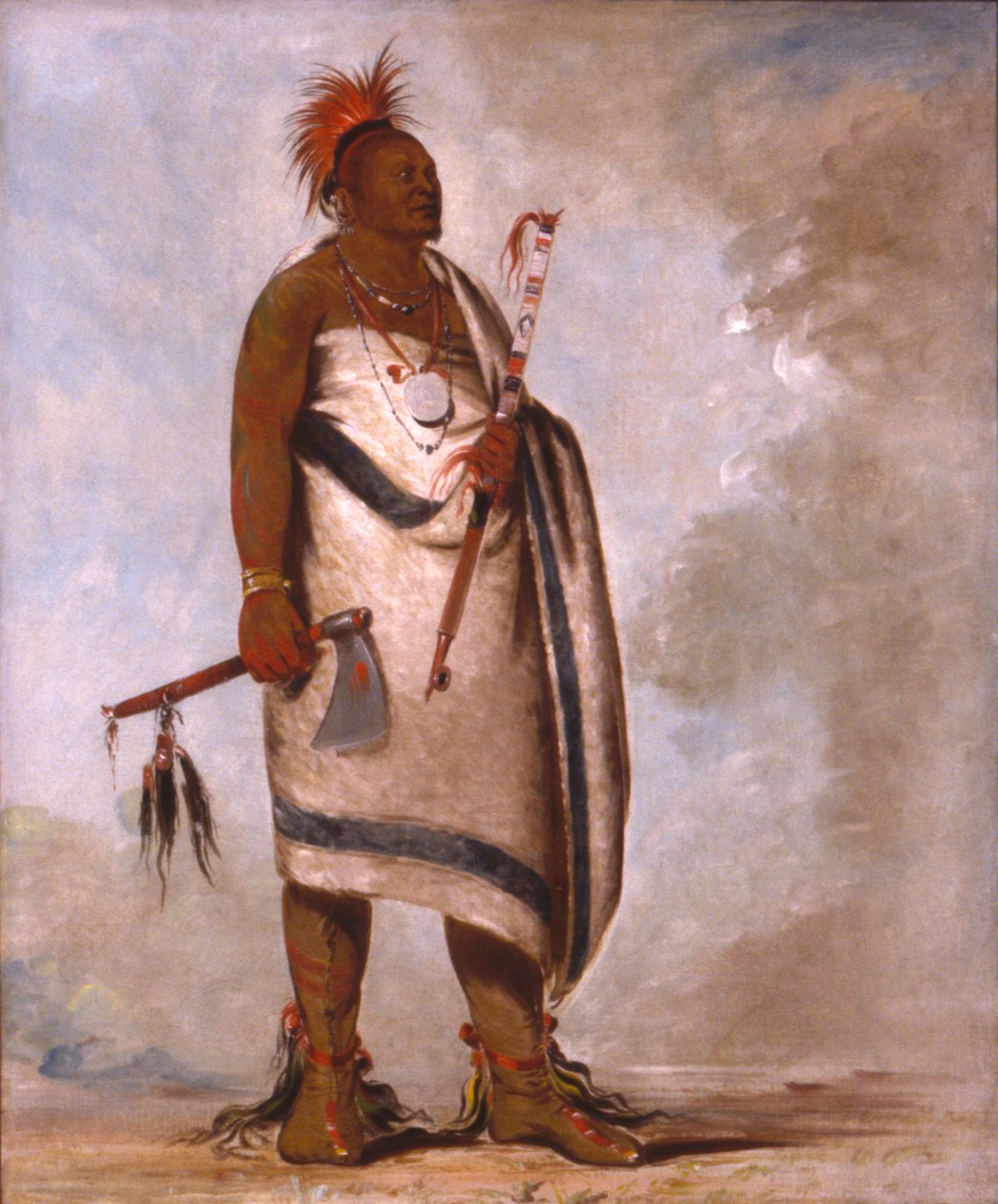 Tchong-tas-sáb-bee, Musta koira, toinen päällikkö. tekijältä George Catlin