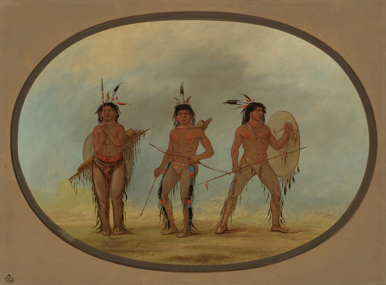 Kolme Cheyenne Warrioria, 18611869. tekijältä George Catlin
