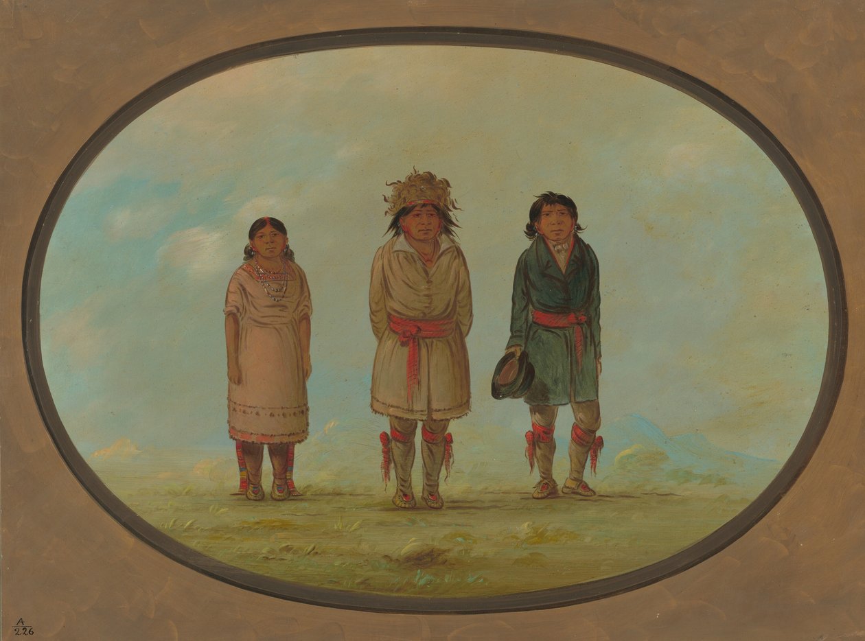 Three Creek Indians, 18611869. tekijältä George Catlin