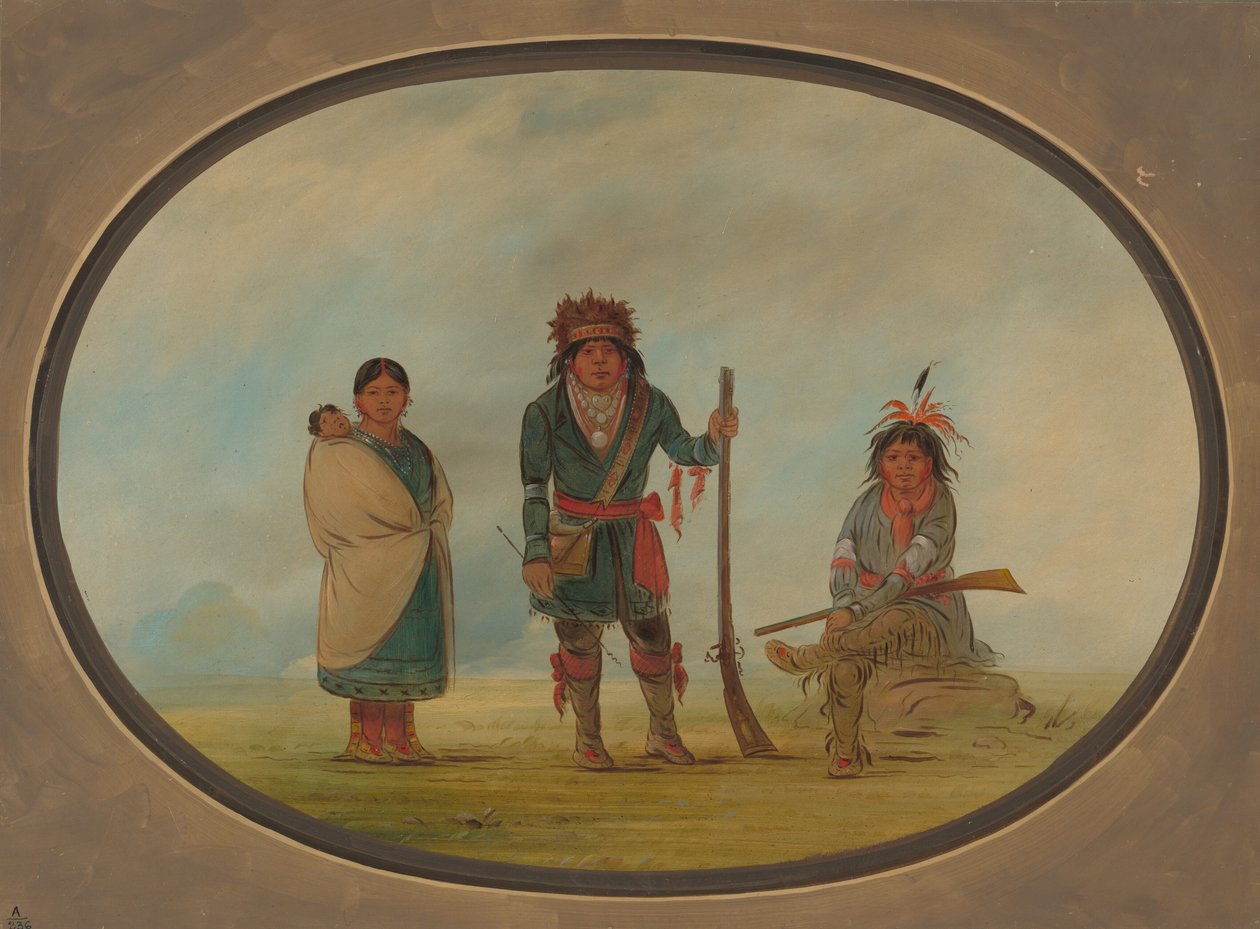 Kolme Micmac-intiaania, 18611869. tekijältä George Catlin