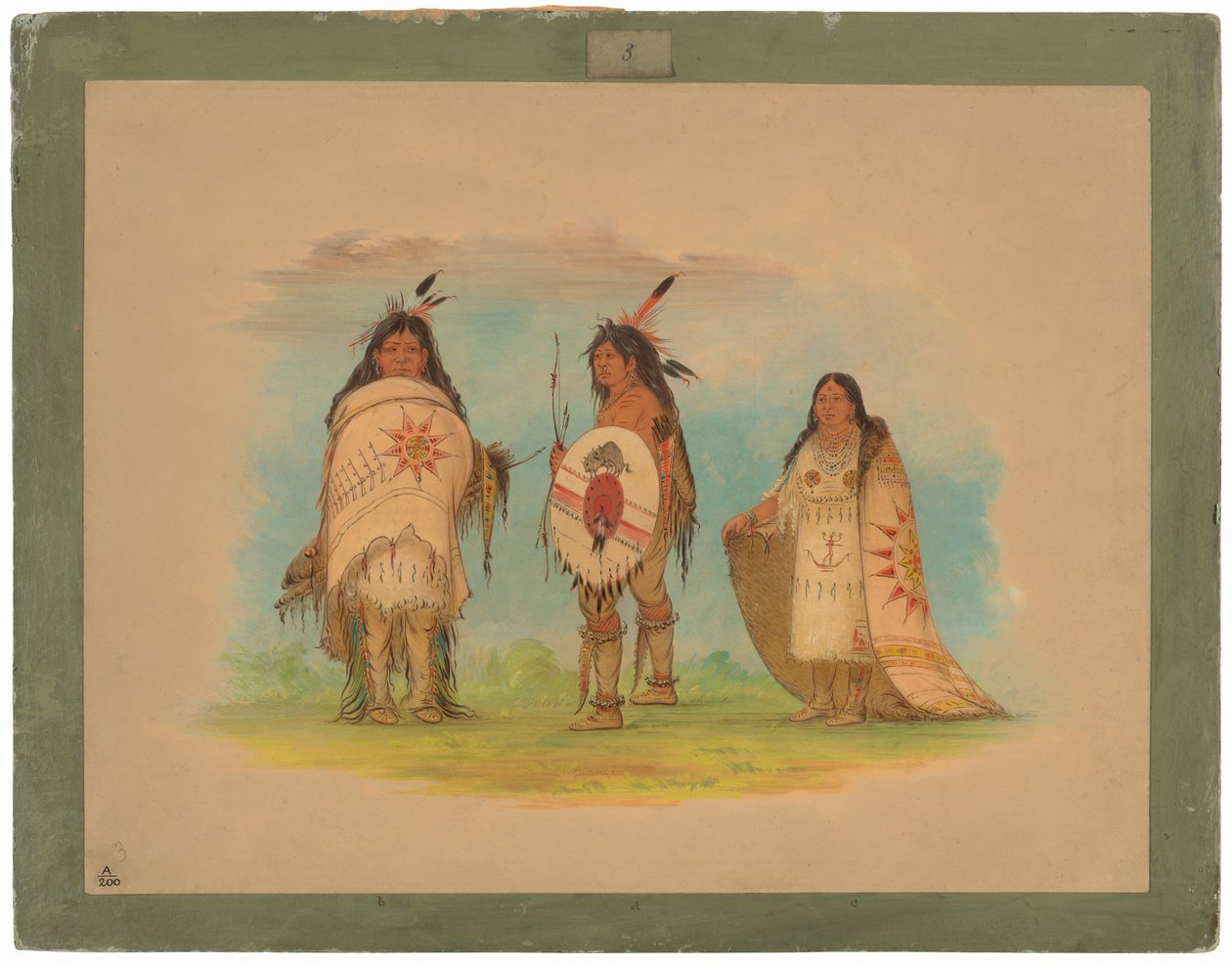 Kolme Riccarree-intiaania tekijältä George Catlin