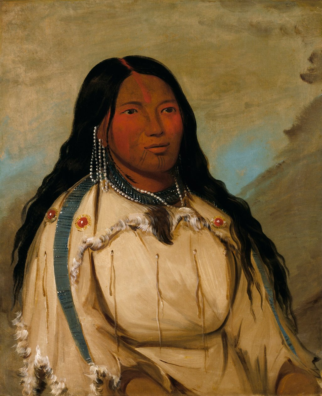 Tow-ée-ka-wet, Cree-nainen, - tekijältä George Catlin
