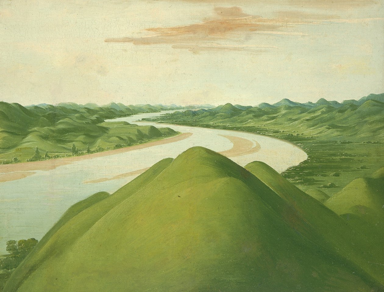 Näkymä "Cross Timbers", Texas tekijältä George Catlin