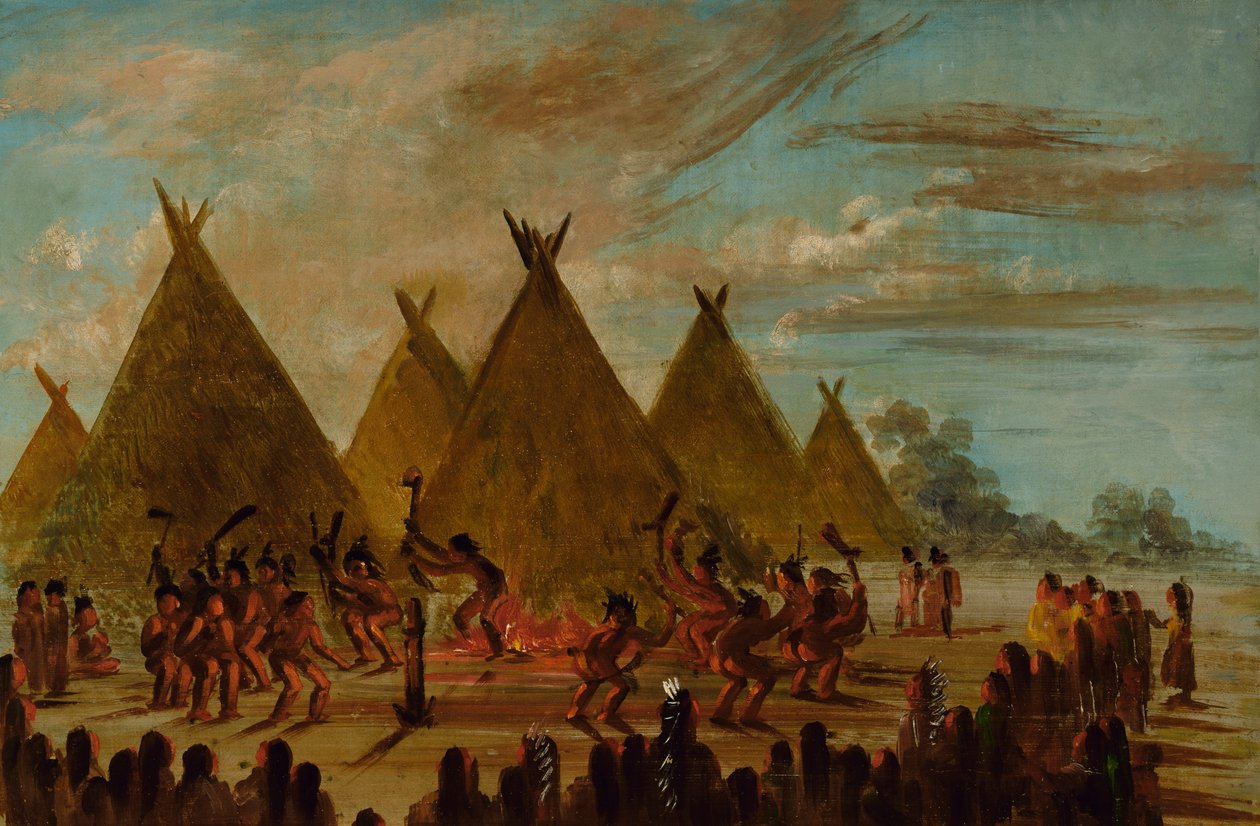 aSotatanssi, Sioux, 1845-1848. tekijältä George Catlin