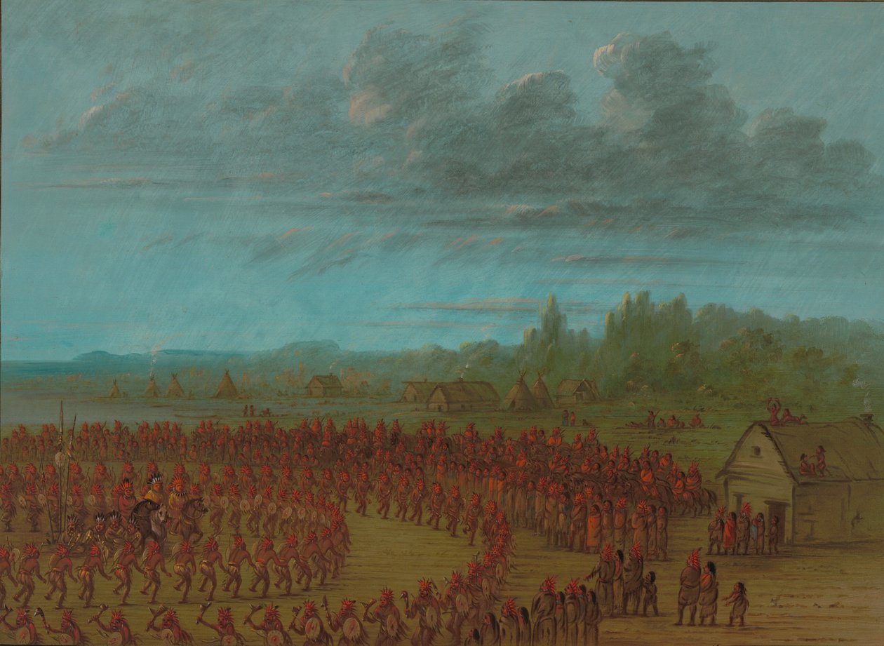 Saukien sotatanssi, 18611869. tekijältä George Catlin