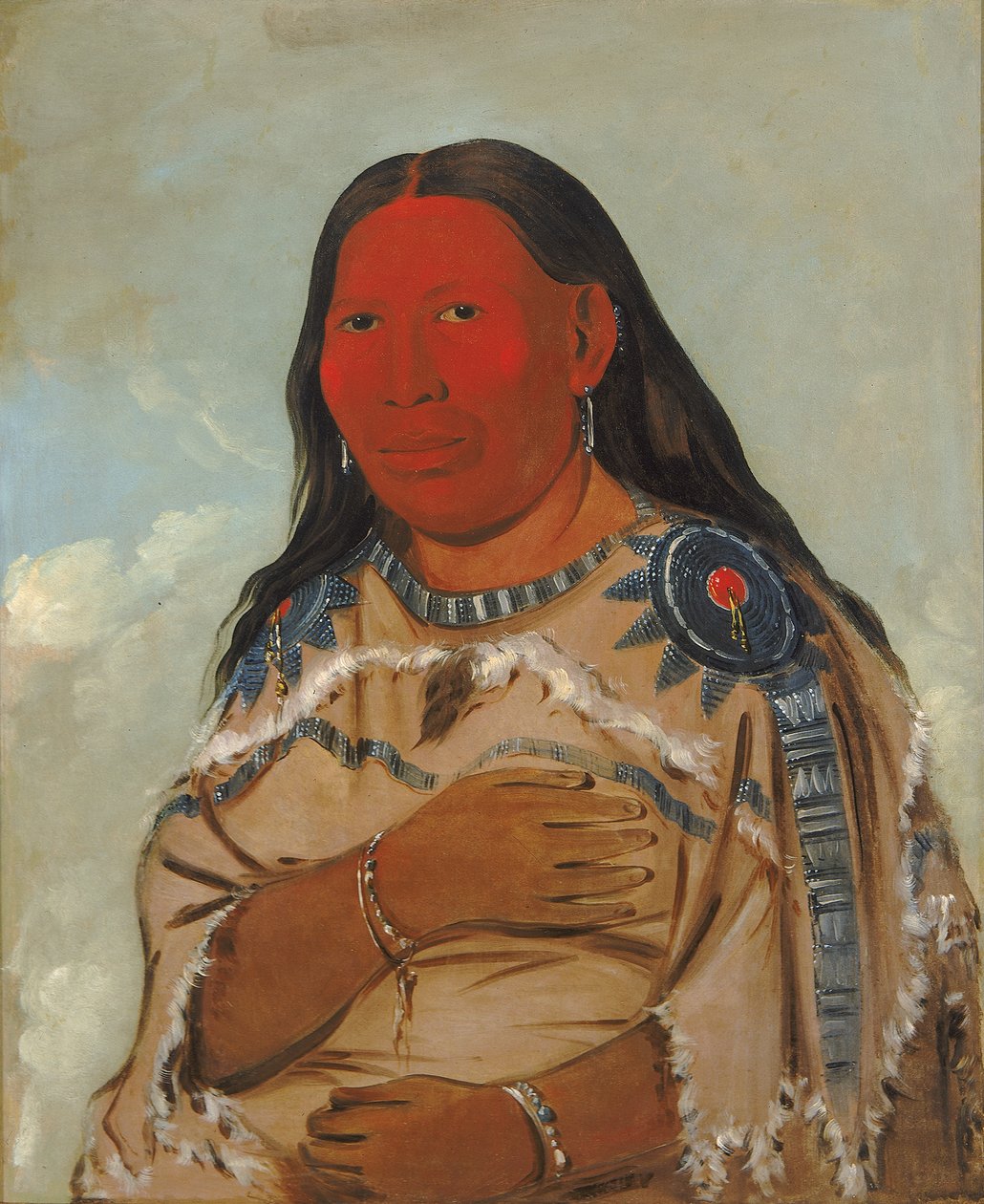 Kahden varisen vaimo, 1832. tekijältä George Catlin