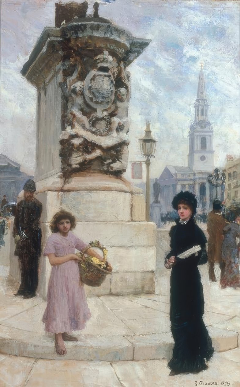 Kukkamyyjä, Trafalgar Square tekijältä George Clausen