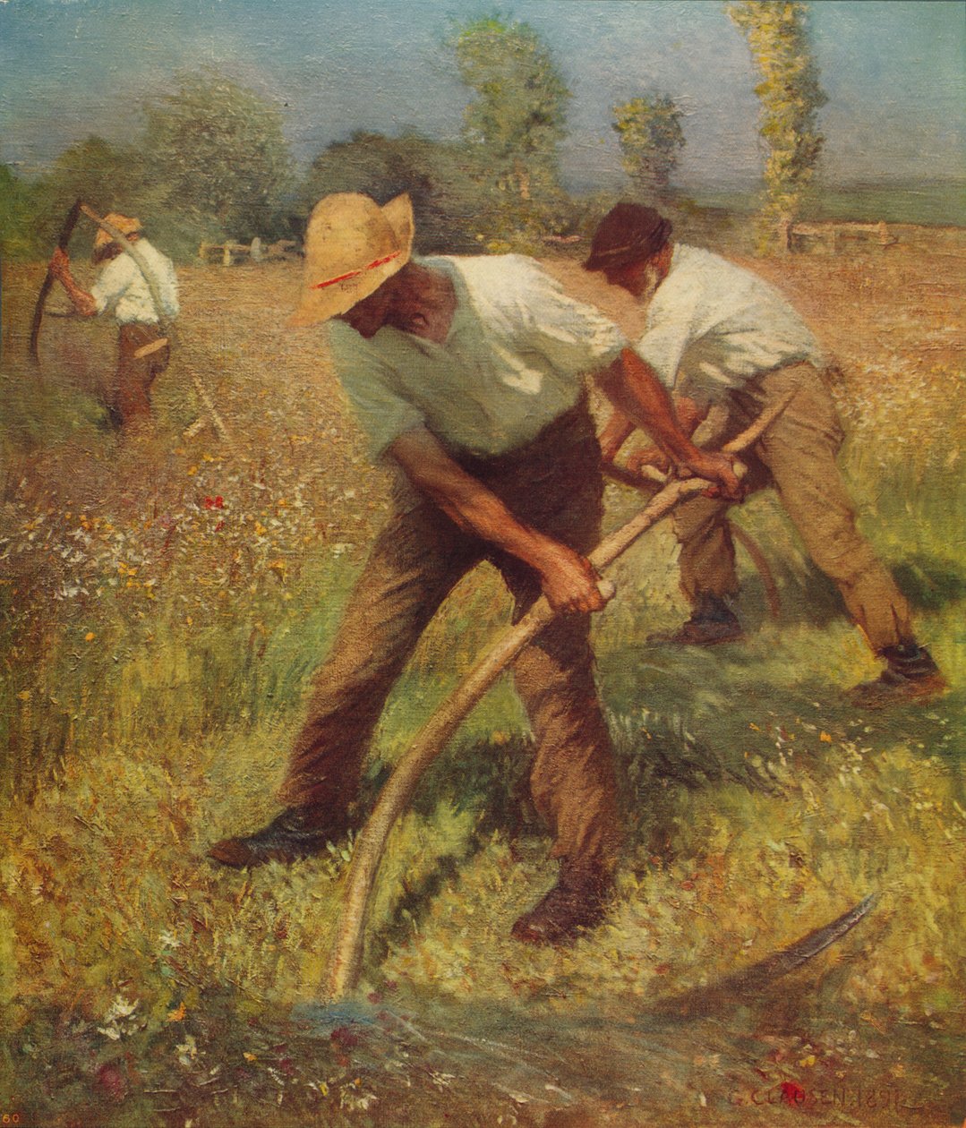 The Mowers, c1891, c1915 tekijältä George Clausen