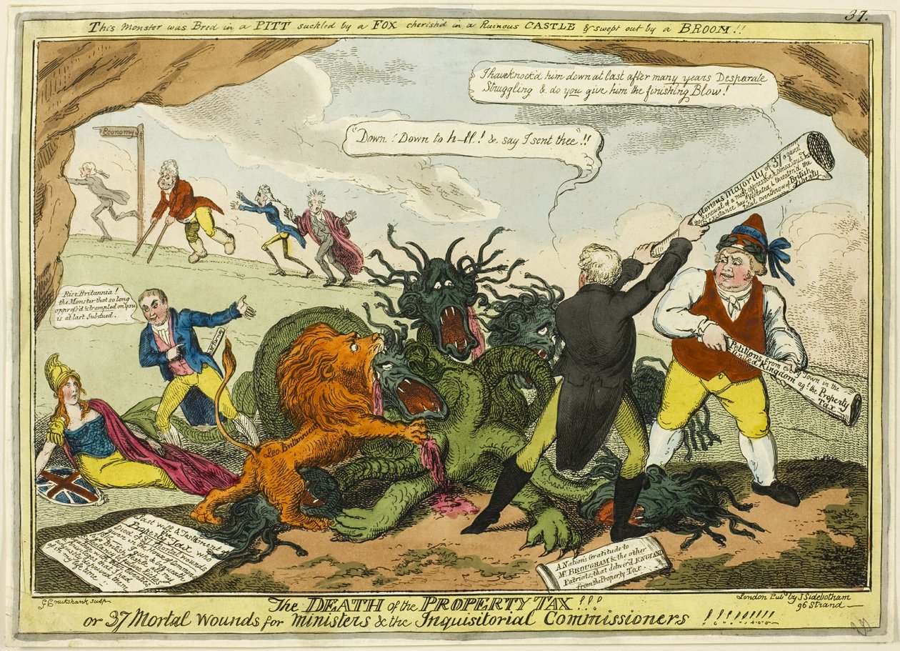 Kiinteistöveron kuolema!! tekijältä George Cruikshank