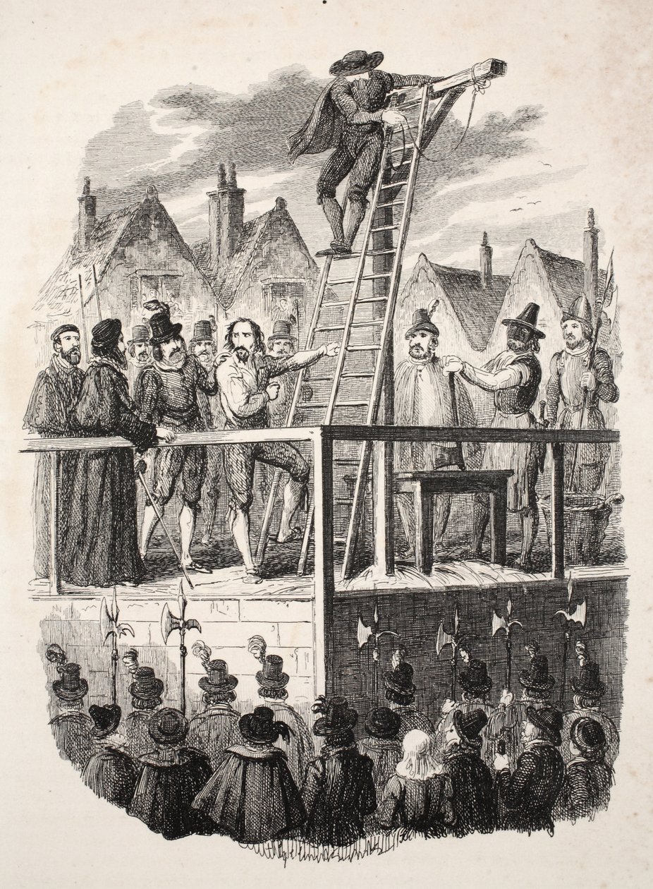 Guy Fawkesin teloitus, pubi. 1841. tekijältä George Cruikshank