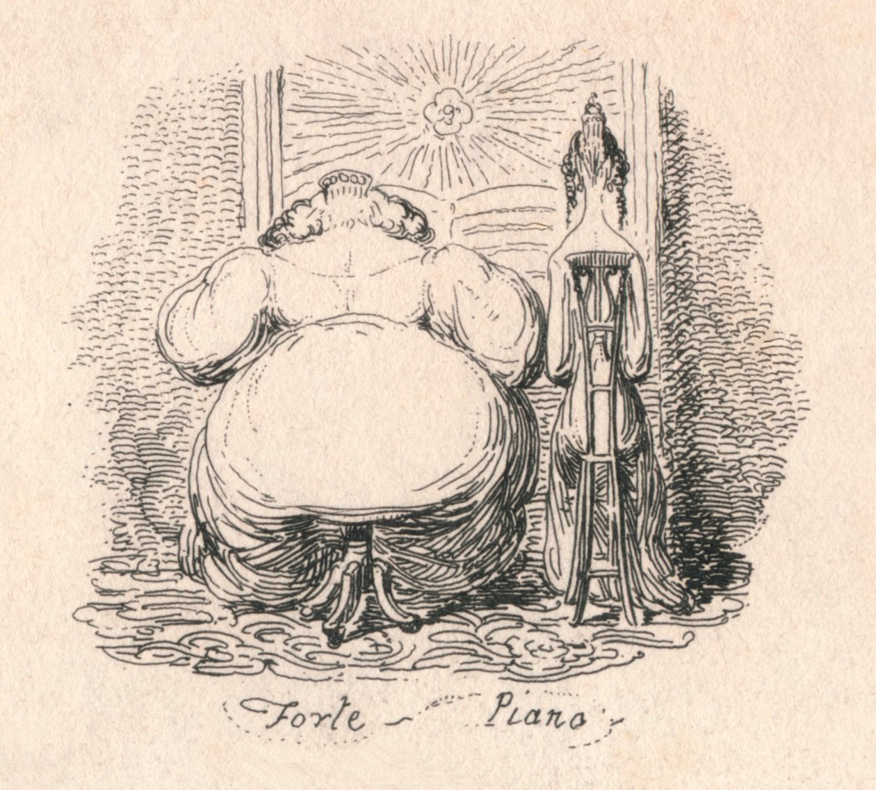 Forte Piano, 1829 tekijältä George Cruikshank