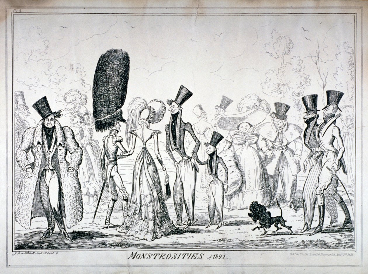 "Vuoden 1821 hirviöt", 1835. tekijältä George Cruikshank