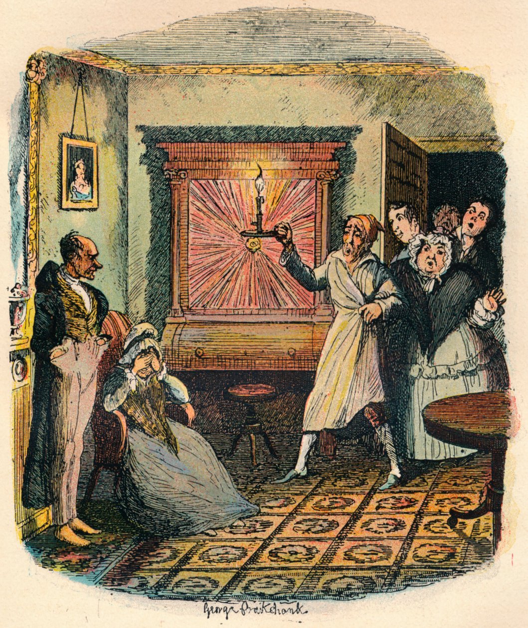 Rouva Tibbs ja herra Evenson, c1900 tekijältä George Cruikshank