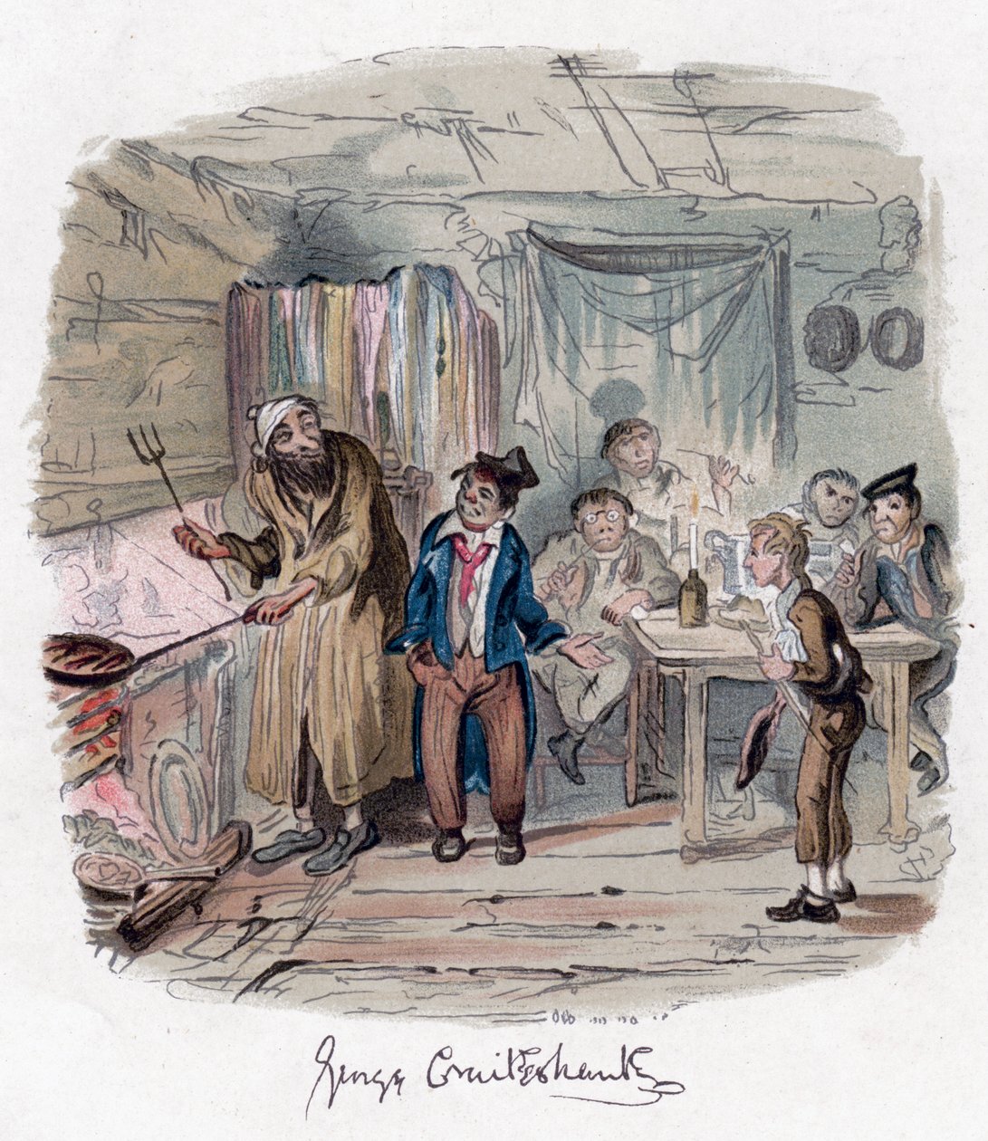 Oliver Twist, c1838. tekijältä George Cruikshank