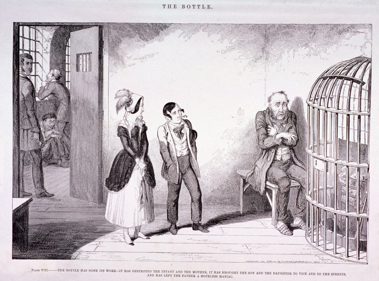 "Pullo", 1847 tekijältä George Cruikshank