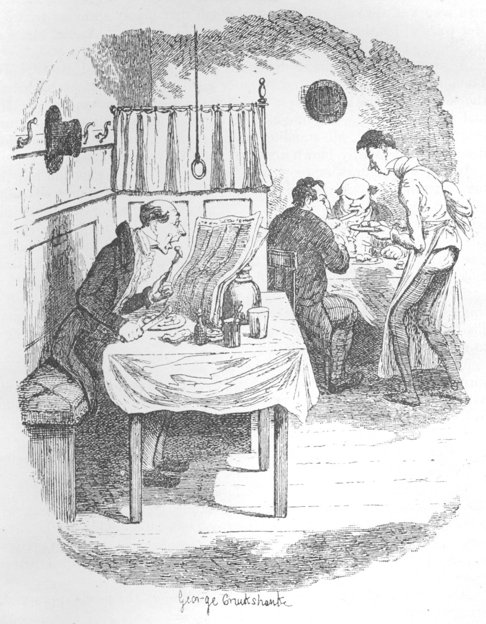 Pitkä, laiha, kalpea henkilö, c1900 tekijältä George Cruikshank