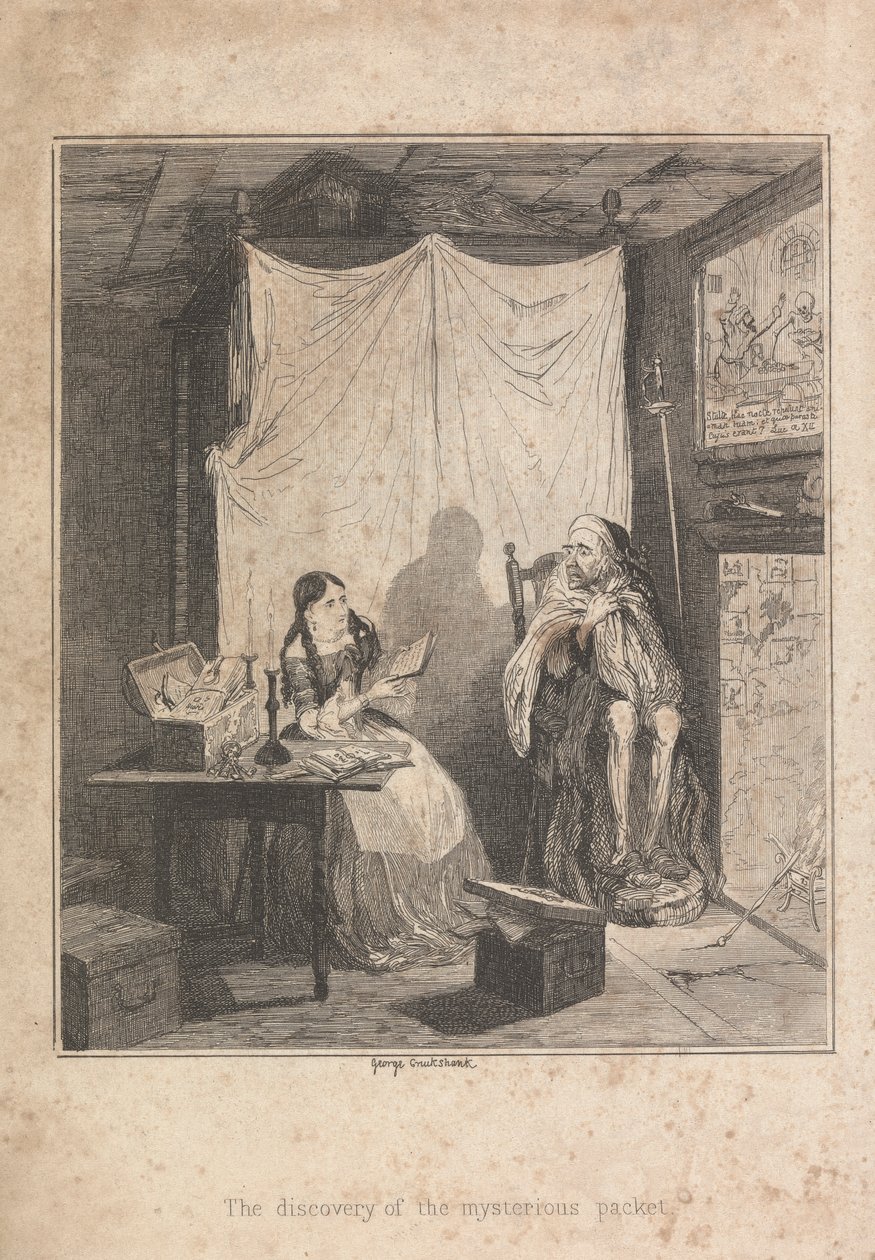 Salaperäisen paketin löytö tekijältä George Cruikshank