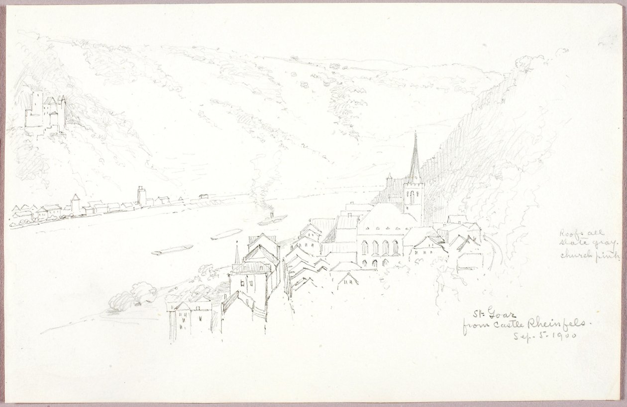 St. Goar Rheinfelsin linnasta tekijältä George Elbert Burr