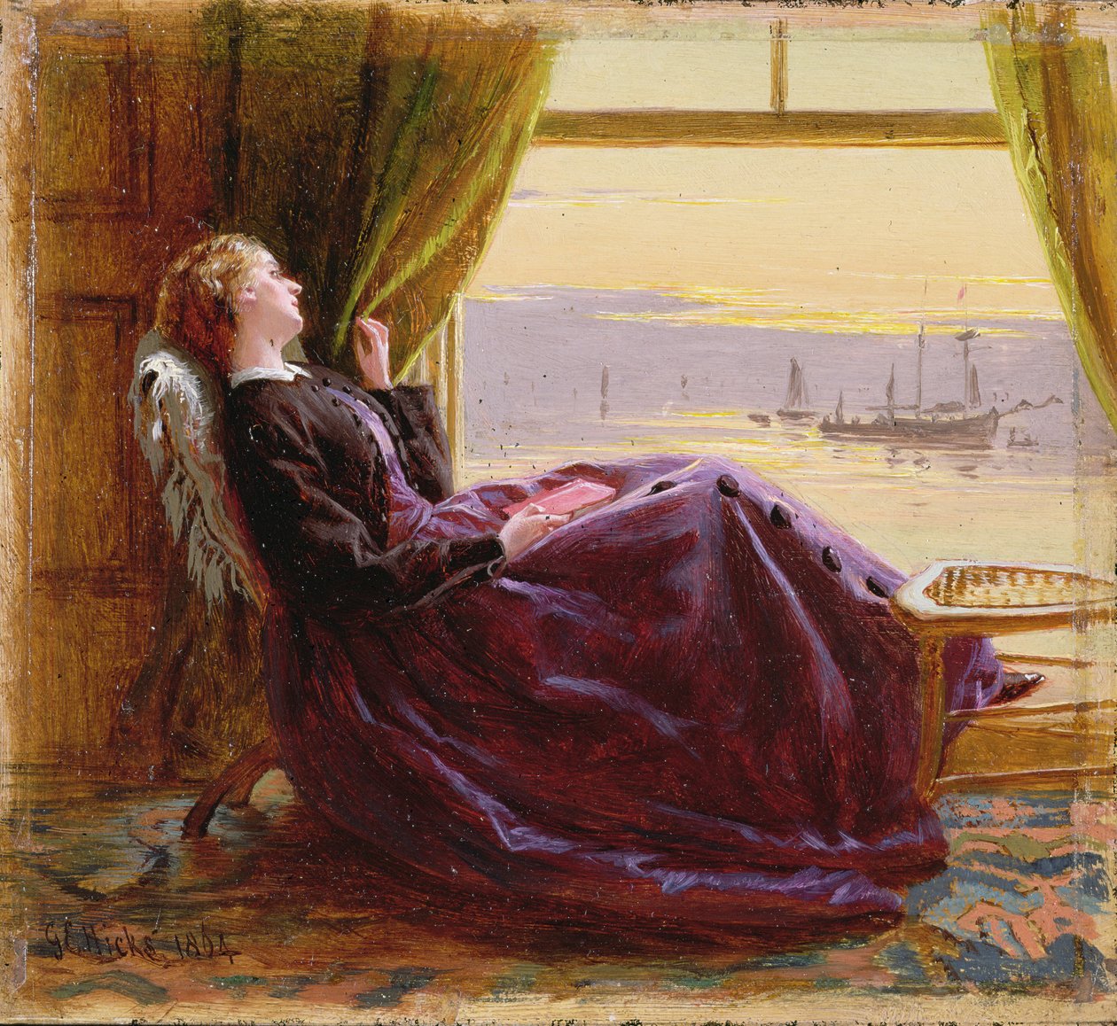 At Evening Time- Study, 1864 tekijältä George Elgar Hicks