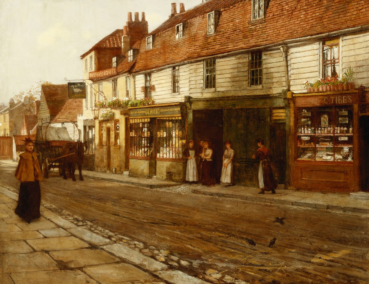 Eltham High Street - 1892, tekijältä George Elgar Hicks