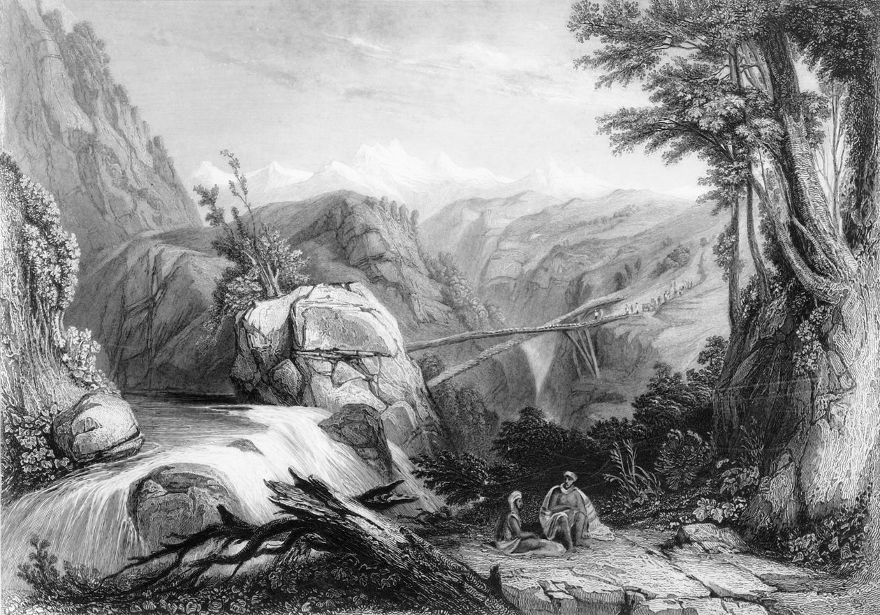"Näkymä Deobunin lähellä", 1838. tekijältä George Francis White