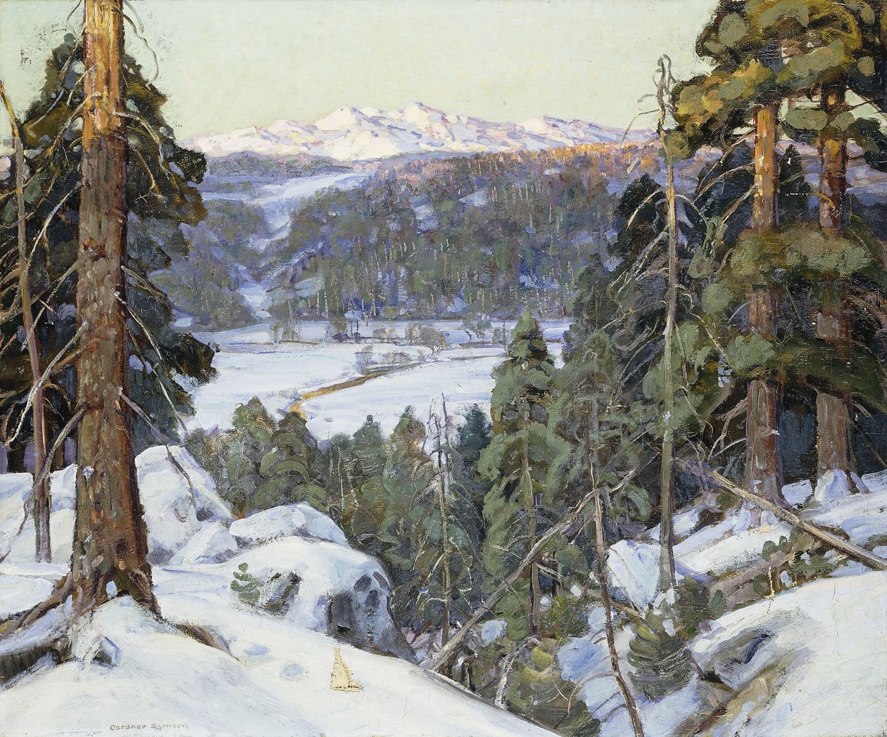 Männyt talvella tekijältä George Gardner Symons