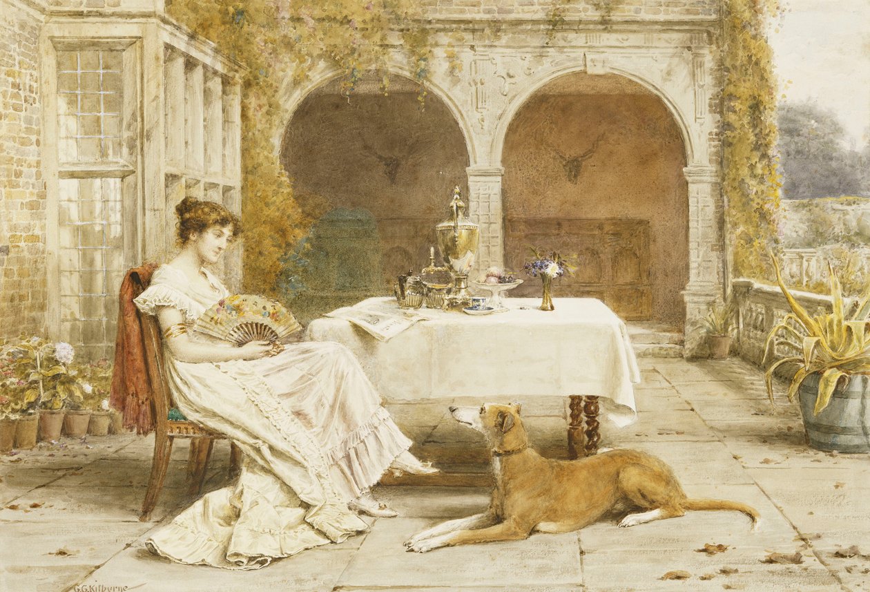 Uskollinen ystävä teehetkellä, tekijältä George Goodwin Kilburne