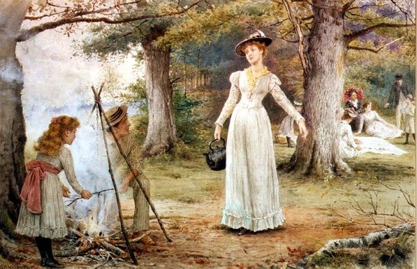 Stoking the Fire (wc) tekijältä George Goodwin Kilburne