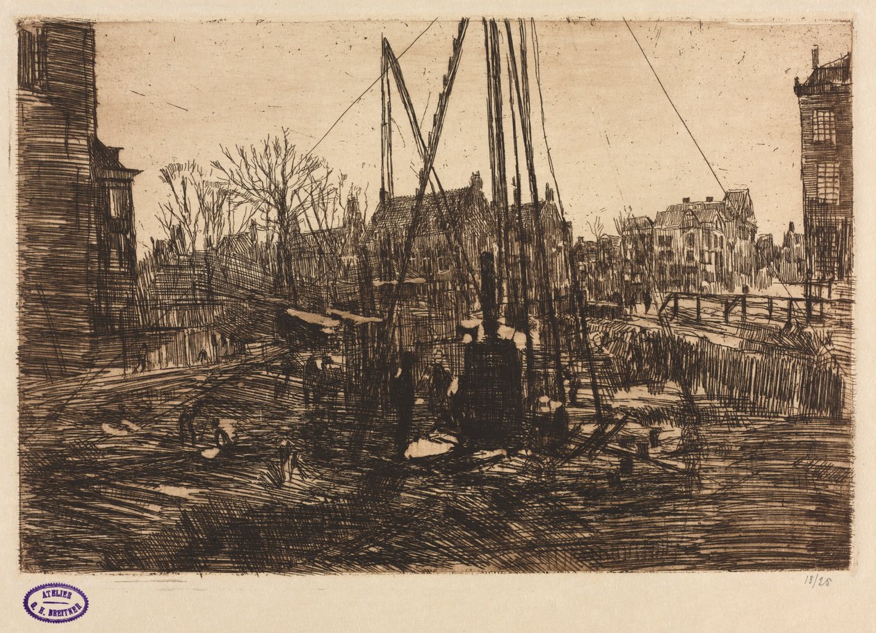 Rakennustyömaa, Amsterdam tekijältä George Hendrik Breitner