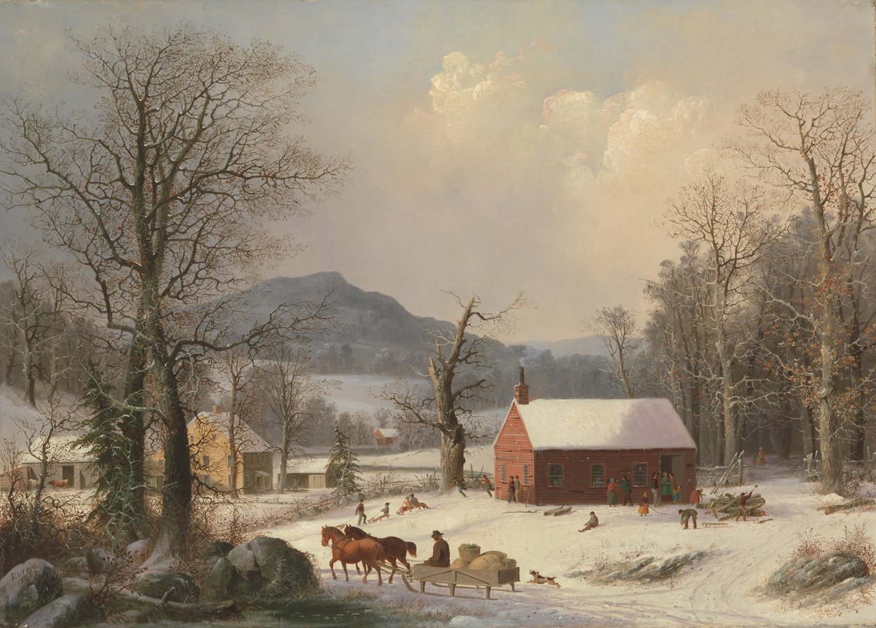 Red School House (Country Scene) tekijältä George Henry Durrie