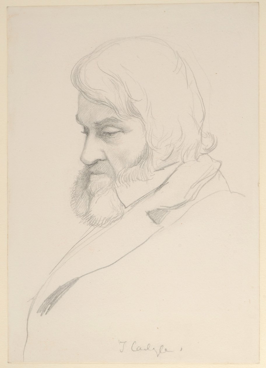 Thomas Carlylen muotokuva, n. 1875 tekijältä George Howard