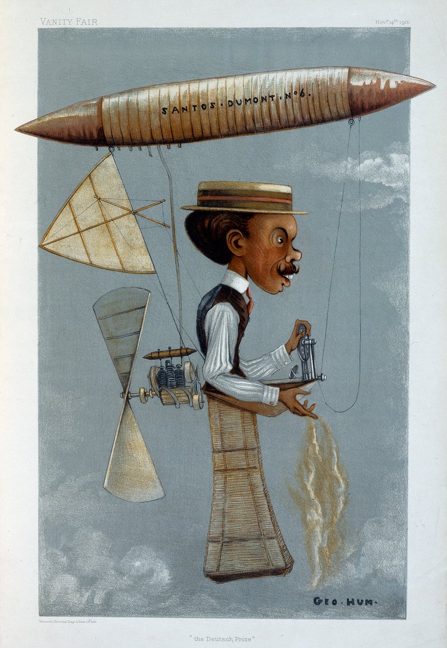 Alberto Santos-Dumont ja hänen ilmalaivansa, 1901 tekijältä George Hum