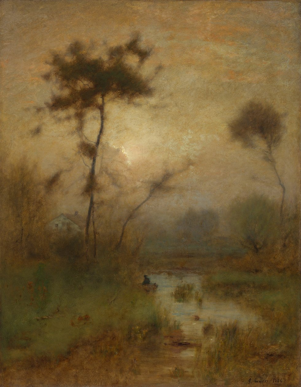 Hopeaaamu, 1886. tekijältä George Inness