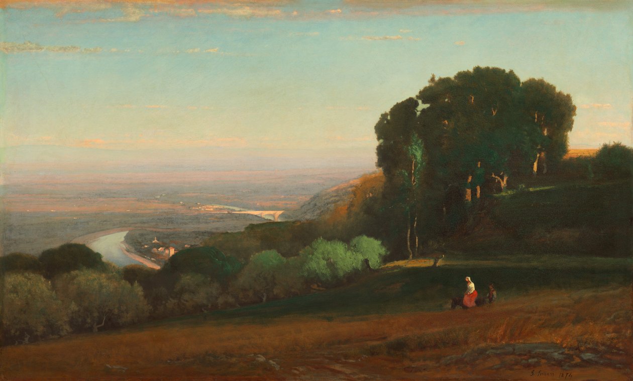 Näkymä Tiberille lähellä Perugiaa tekijältä George Inness