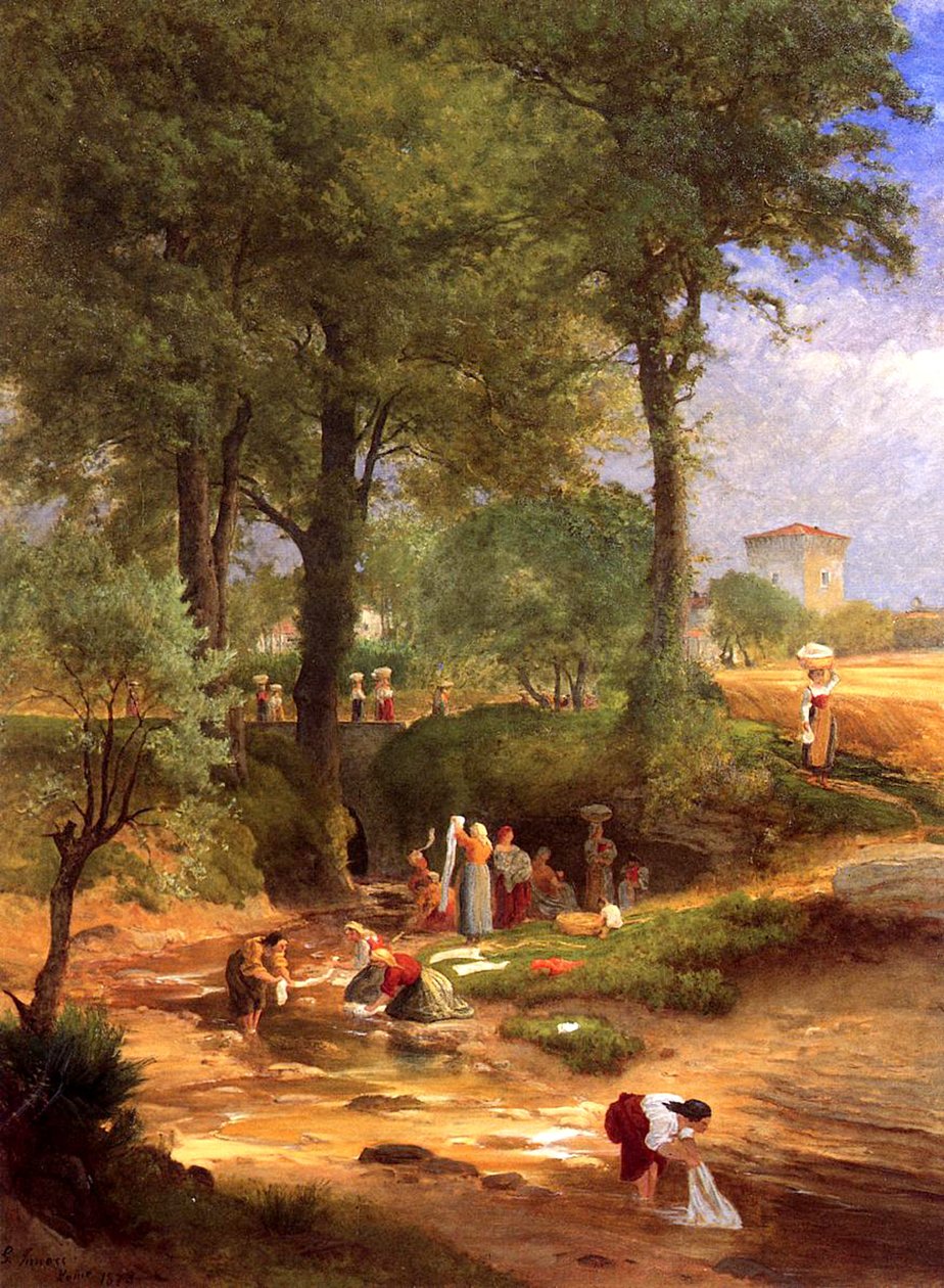 Pesupäivä lähellä Perugiaa, Italia, 1873 tekijältä George Inness