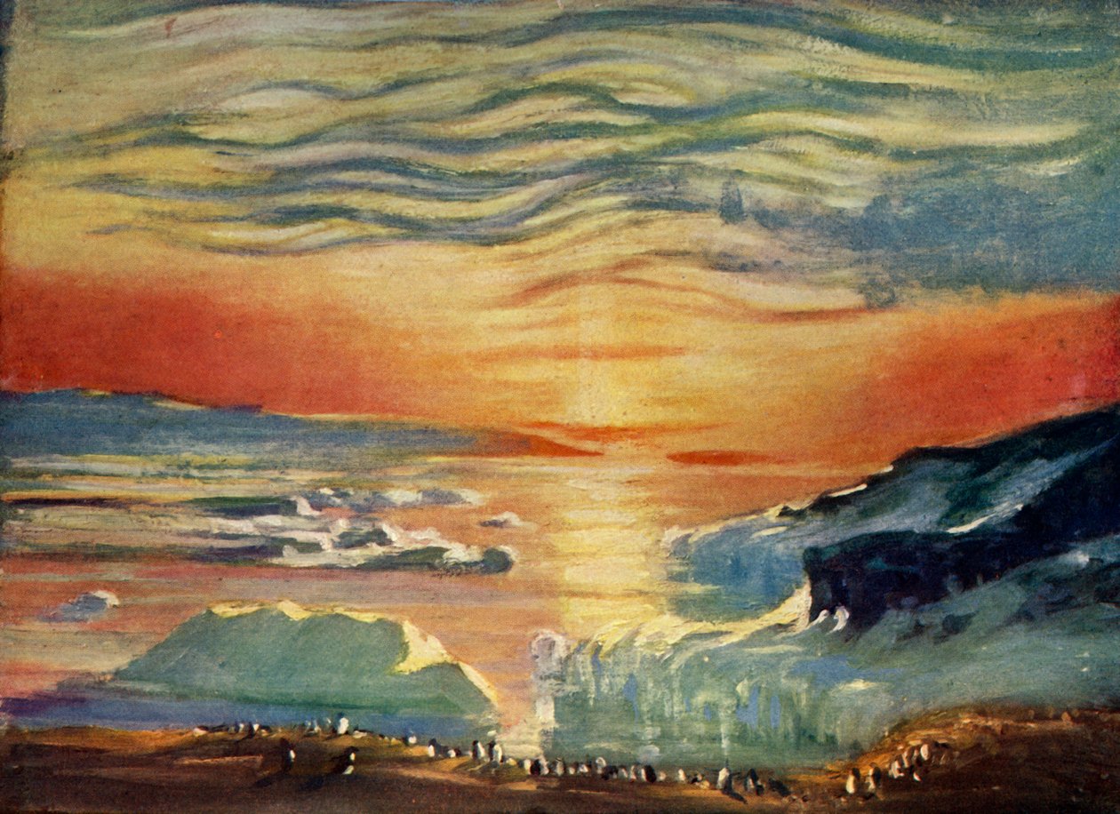 Syksyinen auringonlasku, c1908, 1909 tekijältä George Marston